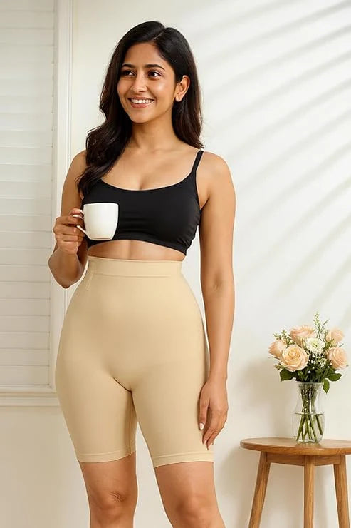 HSR Tummy Control Shapewear for Women Butt Lifting Shapewear High Waist Body Shaper Shorts Seamless Thigh Slimmer (Fits Waist : 30 to 39 Inch)