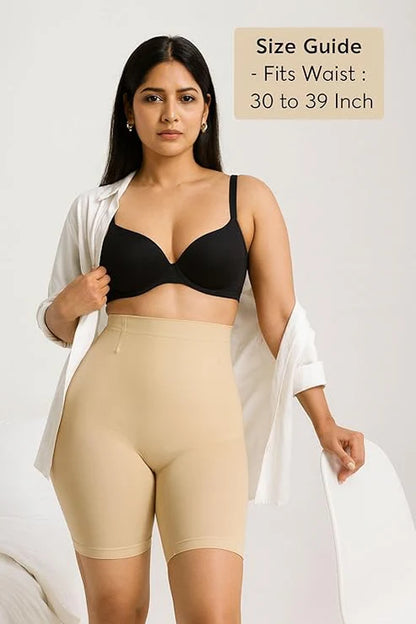 HSR Tummy Control Shapewear for Women Butt Lifting Shapewear High Waist Body Shaper Shorts Seamless Thigh Slimmer (Fits Waist : 30 to 39 Inch)