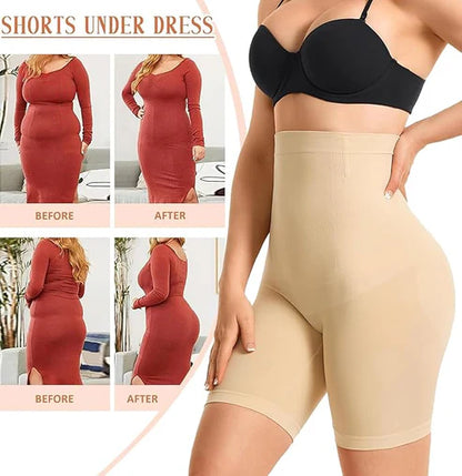 HSR Tummy Control Shapewear for Women Butt Lifting Shapewear High Waist Body Shaper Shorts Seamless Thigh Slimmer (Fits Waist : 30 to 39 Inch)